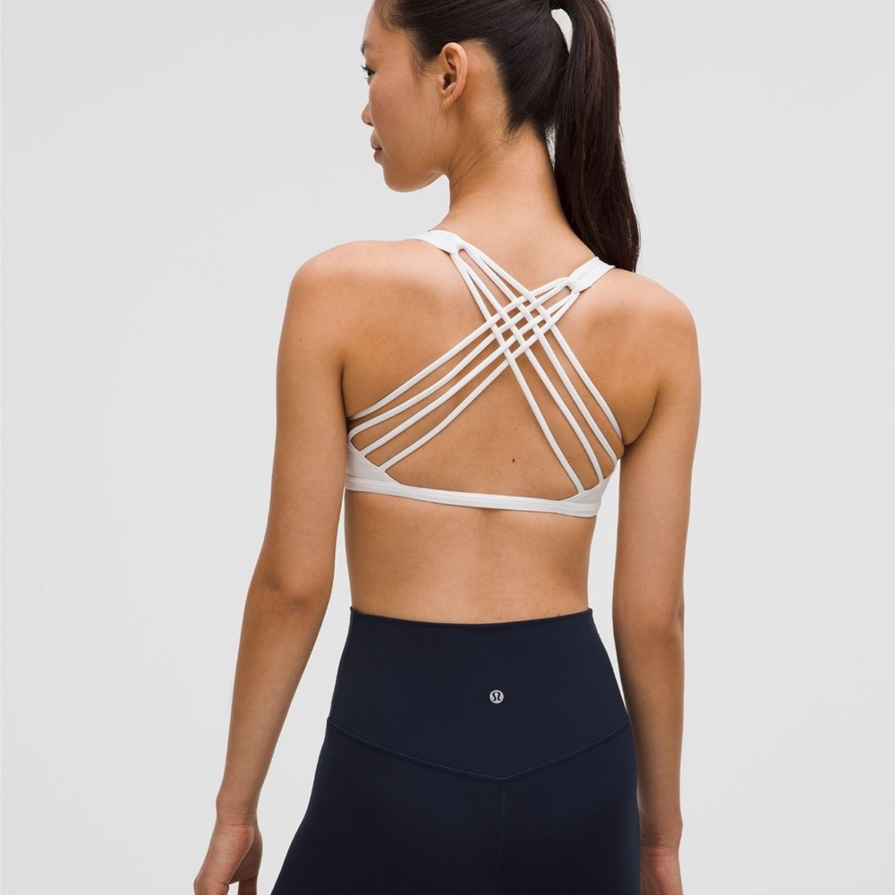 Strappy Cream Sports Bra lululemon